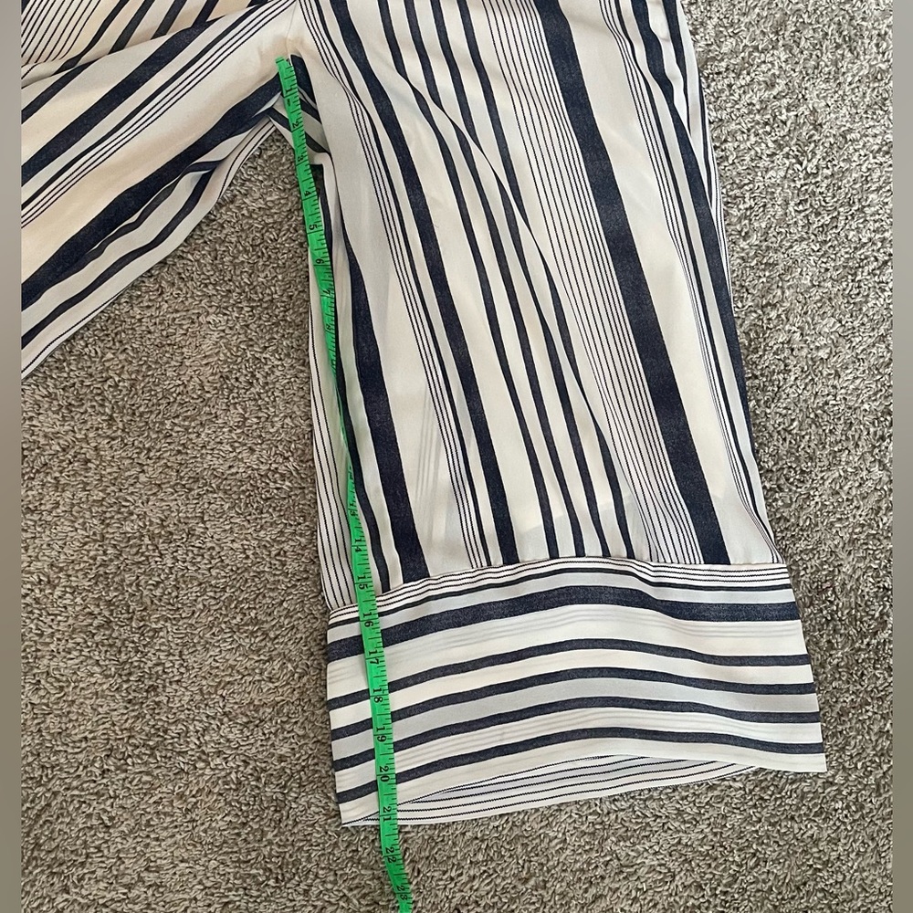 JAPNA- Striped Blue and White Jumpsuit in a size Lg. smocked back, fully lined - Picture 12 of 16